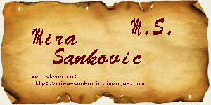 Mira Sanković vizit kartica
